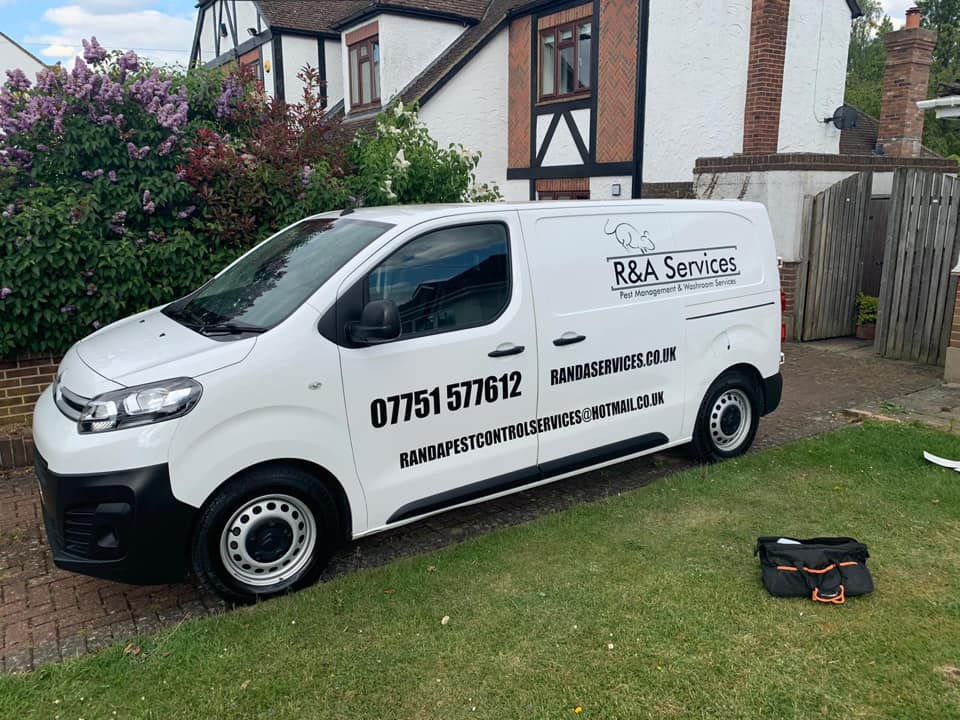 R&A Services pest control van on site