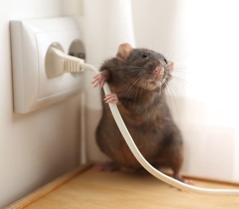 Pest control treatment in progress